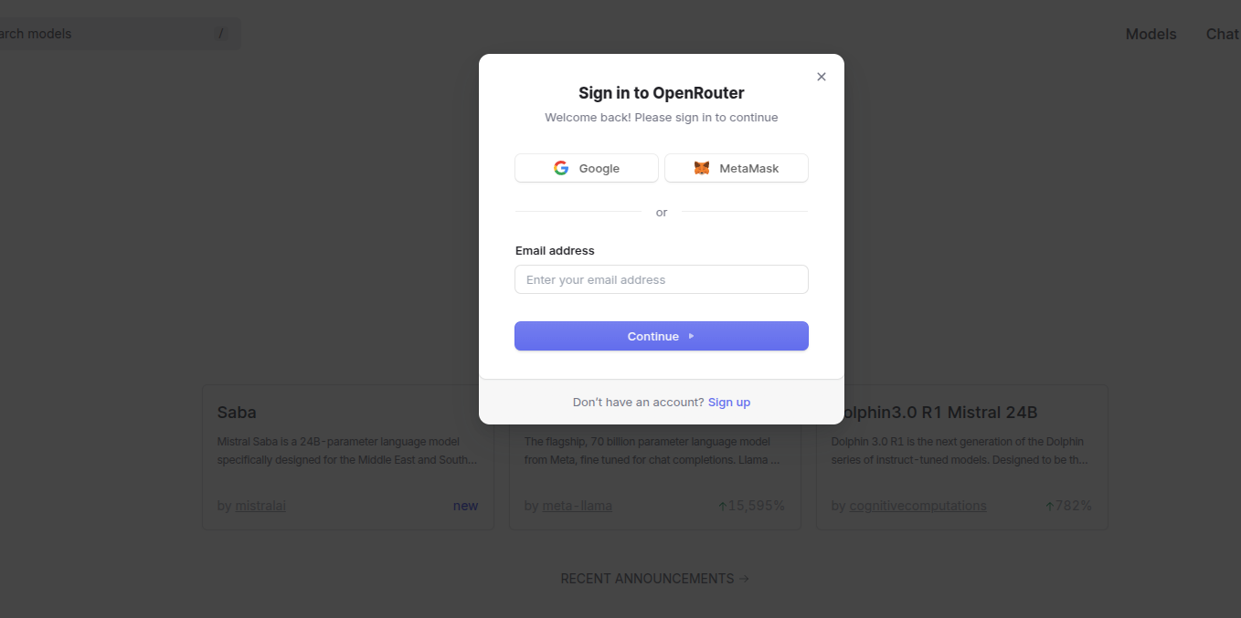 Sign-in Page Screenshot
