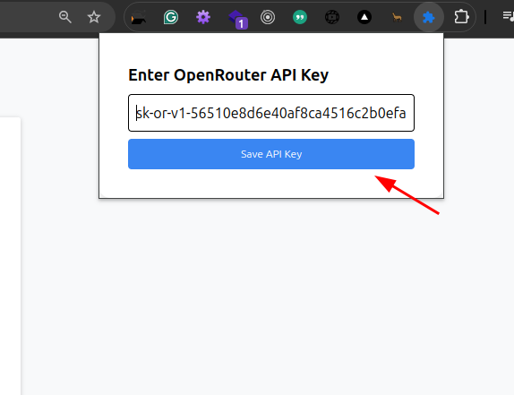 Generate API Key Screenshot